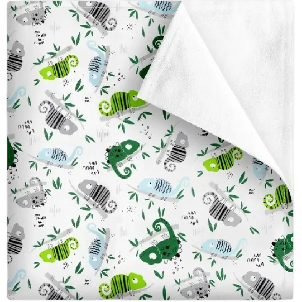Багаторазова непромокаюча пелюшка Cosas Chameleon 100х140 см біло-зелена (Diaper_Chameleon_100x140)