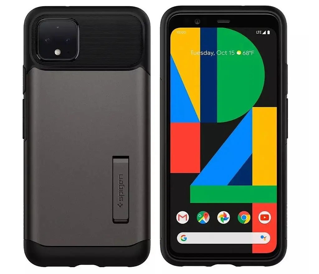 Чохол протиударний із підставкою Spigen Slim Armor для Google Pixel 4 (5.7") F26CS27535 Gun Metal - фото 10