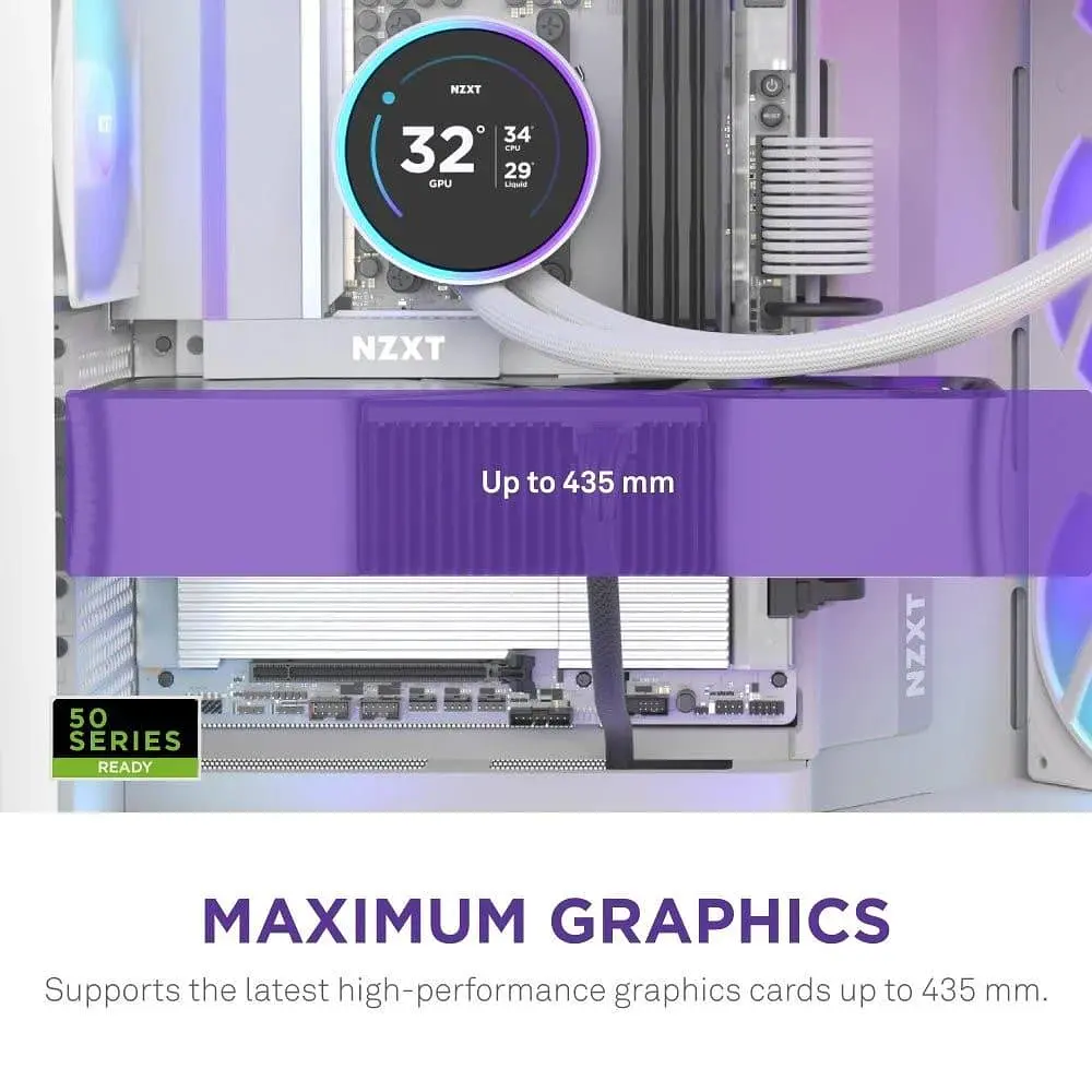Корпус NZXT H9 Flow RGB Tempered Glass без БЖ White (CM-H92FW-R1) - фото 5