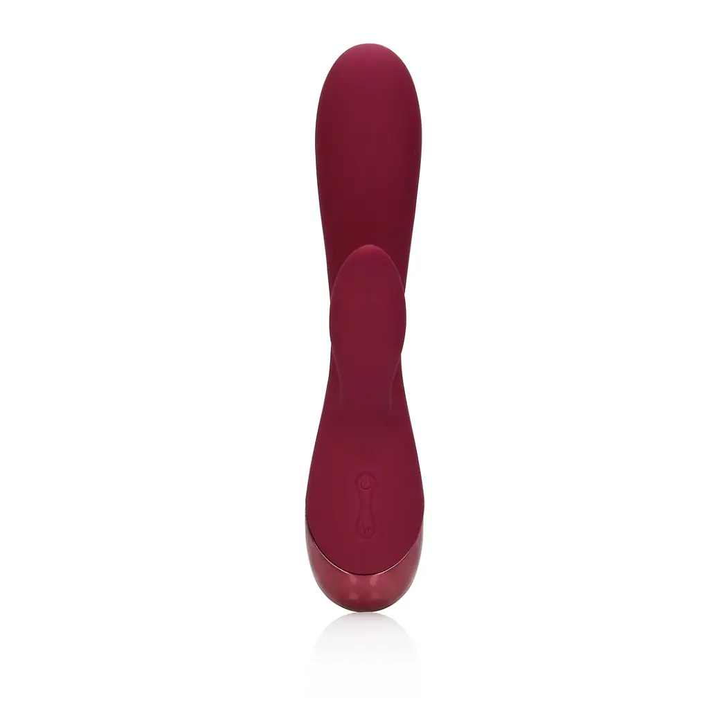 Вибратор-кролик Loveline Smooth Silicone Rabbit 20 см (вишневый) - фото 2