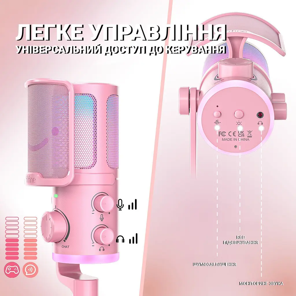 Мікрофон Fifine AM6P Pink [144454] - фото 7