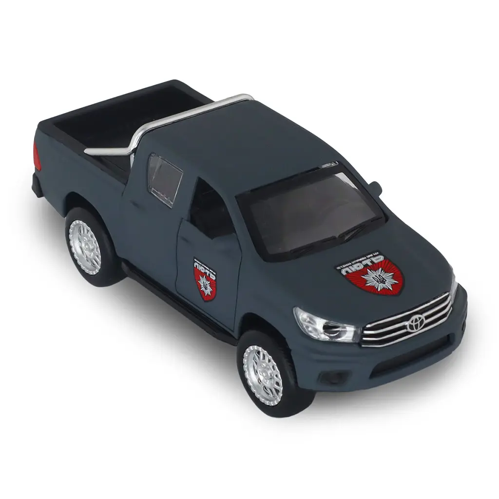 Масштабна модель автомобіля TechnoDrive серії Шеврони Героїв - Toyota Hilux - ОШБр НПУ Лють (KM6118F) - фото 11