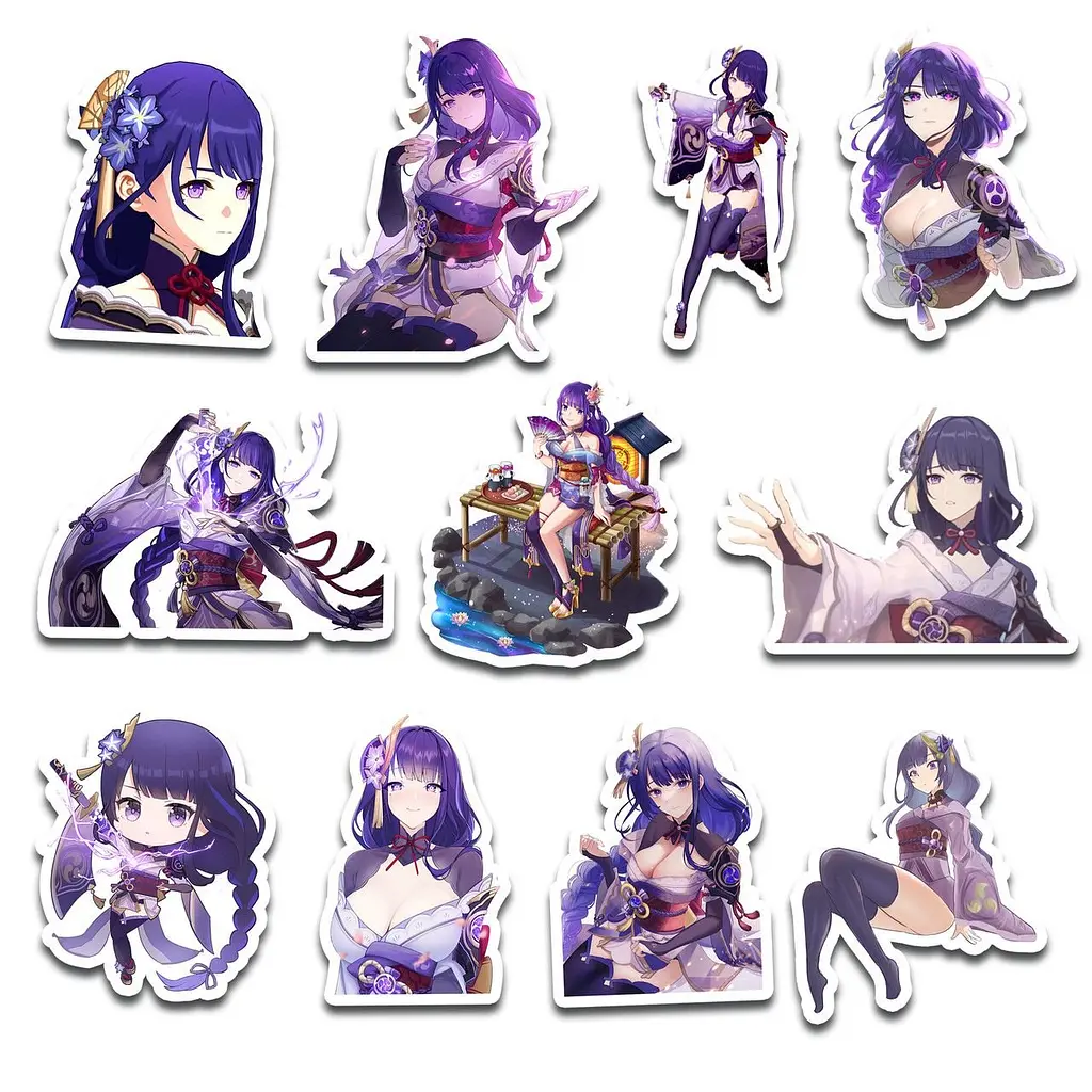 Стікерпак GeekLand Genshin Impact Raiden 45 штук (SP GI R 01) - фото 5