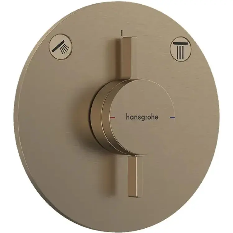 Змішувач для душу Hansgrohe DuoTurn S прихованого монтажу brushed bronze 75418140