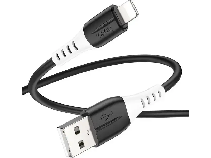 Кабель Hoco X82 Silicone USB Type-A to Lightning 1m Black (6931474768537) - фото 2