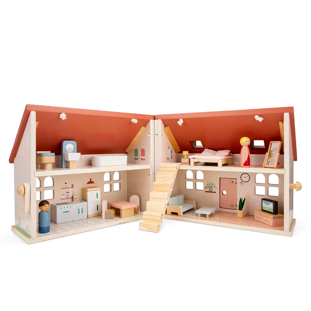 Кукольный домик New Classic Toys с мебелью раскладной (10735) - фото 3