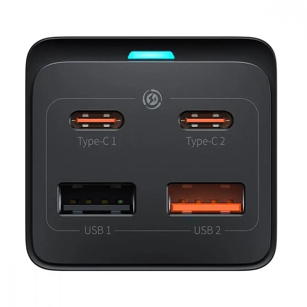 Мережевий зарядний пристрій Baseus GaN3 Pro Desktop Powerstrip AC+2U+2C 65W PSZM000001 Black - фото 2