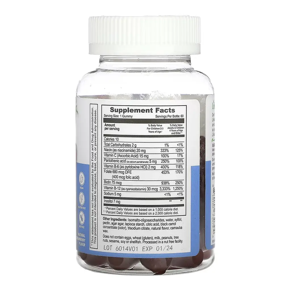 B Complex + Vitamin C Kids Sugar Free - 60 gummies - фото 2