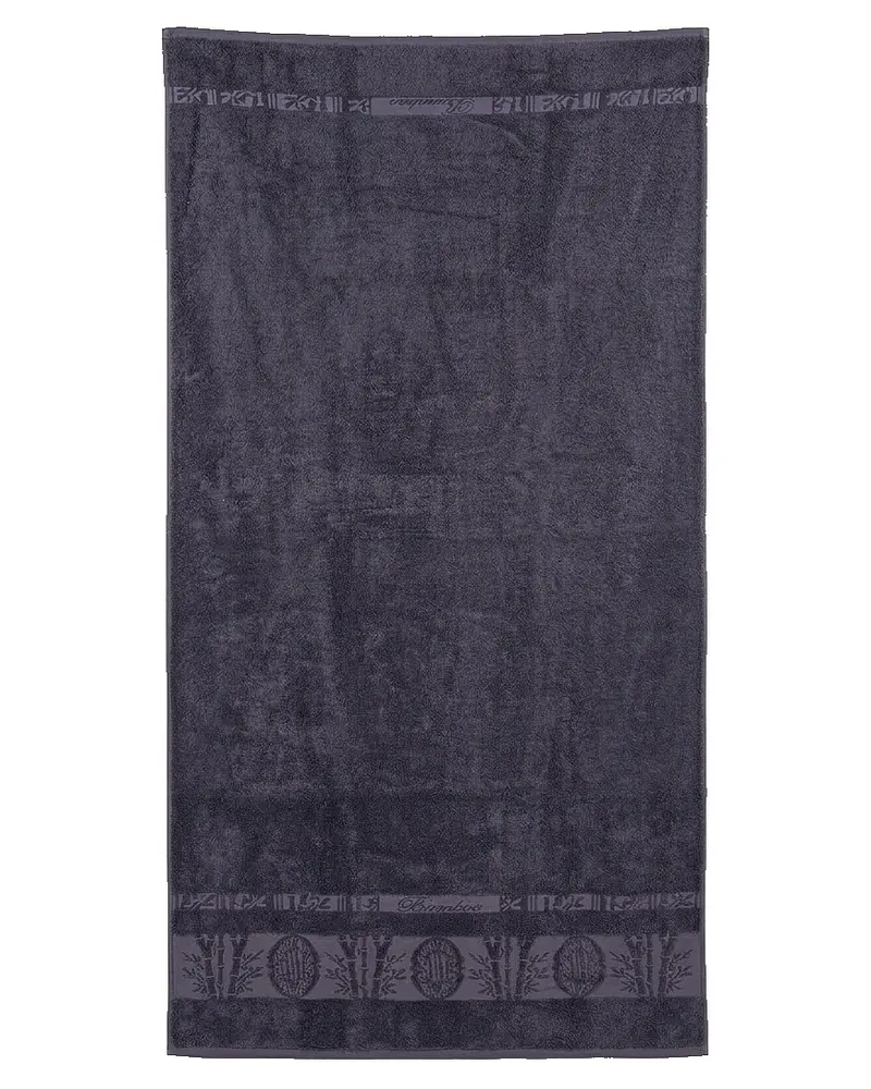 Турецький бамбуковий махровий рушник Zeron 70х140 Bamboo Anthracite - фото 4