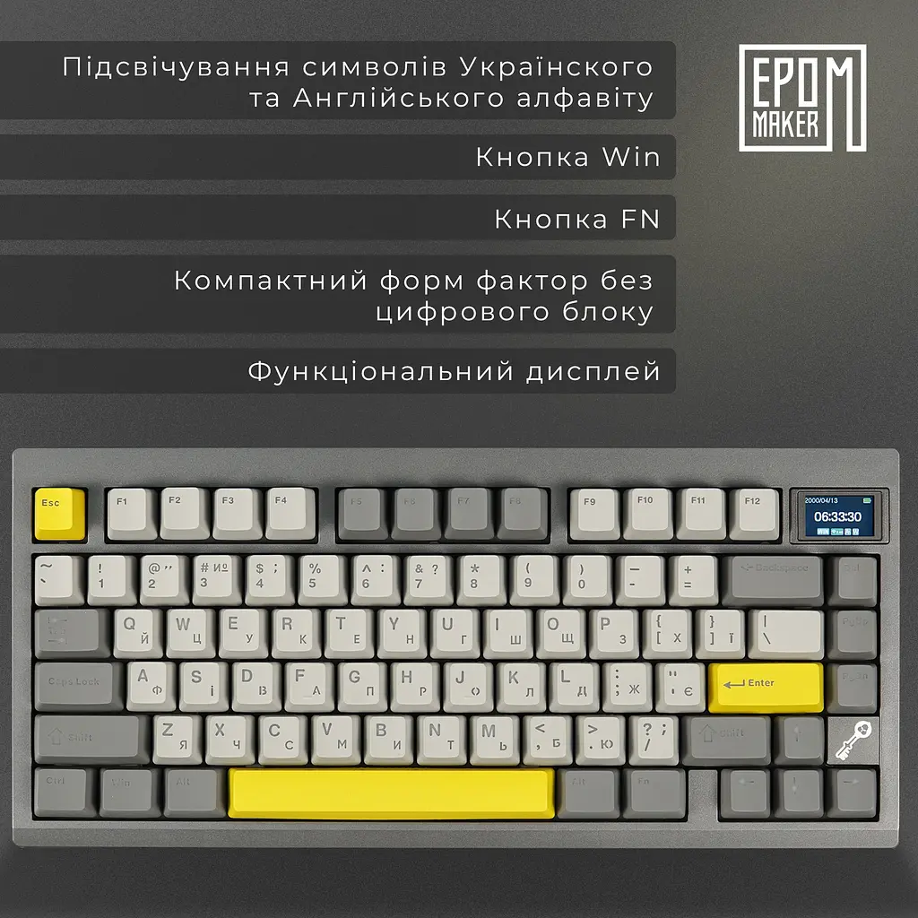 Клавиатура Epomaker TH80 PRO V2 Sea Salt Silent Black механическая беспроводная (TH80-PROV2-B-SS) - фото 10