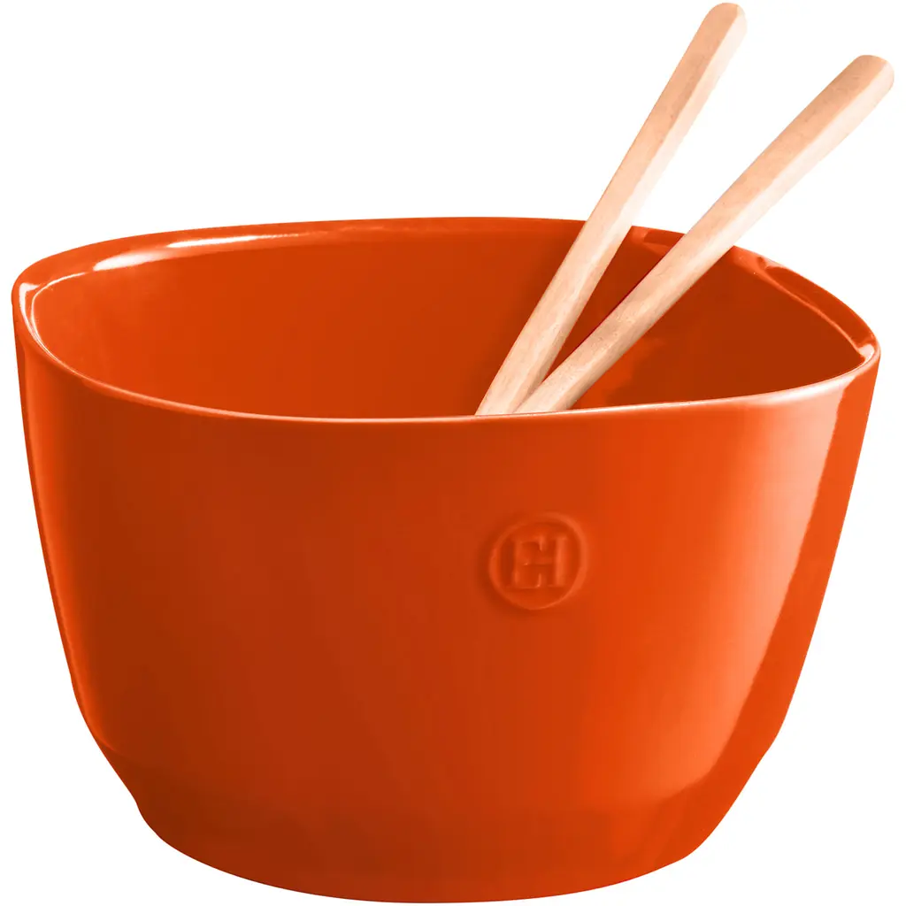 Салатник Emile Henry Tableware 22х22х14 см 3.5 л оранжевый (766594) - фото 2
