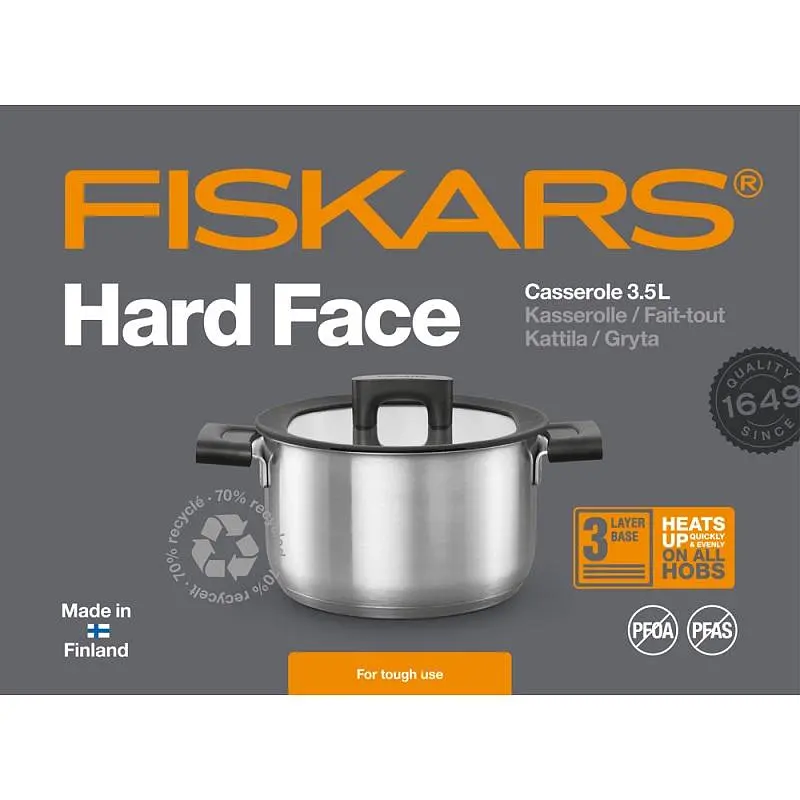 Каструля Fiskars Hard Face Steel 3,5 л (1052240) - фото 4