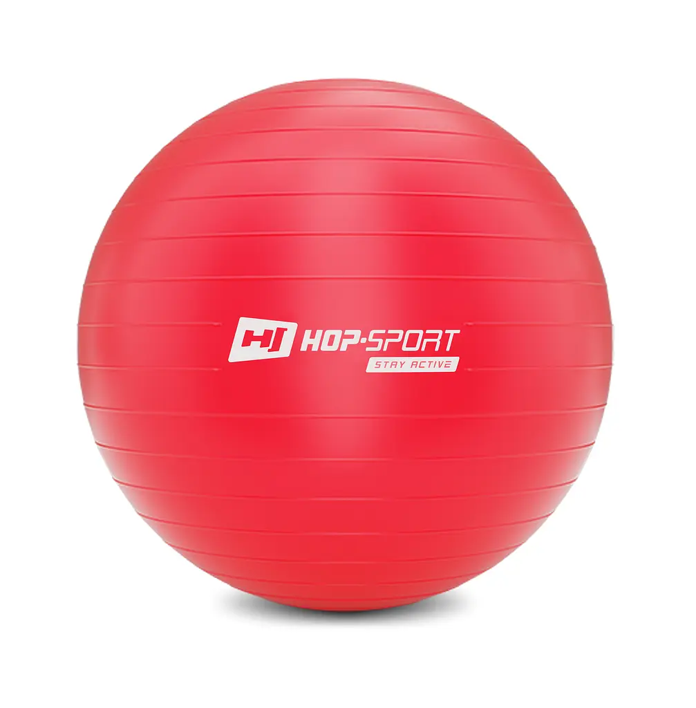 Фітбол Hop-Sport 65см червоний + насос 2020 - фото 2