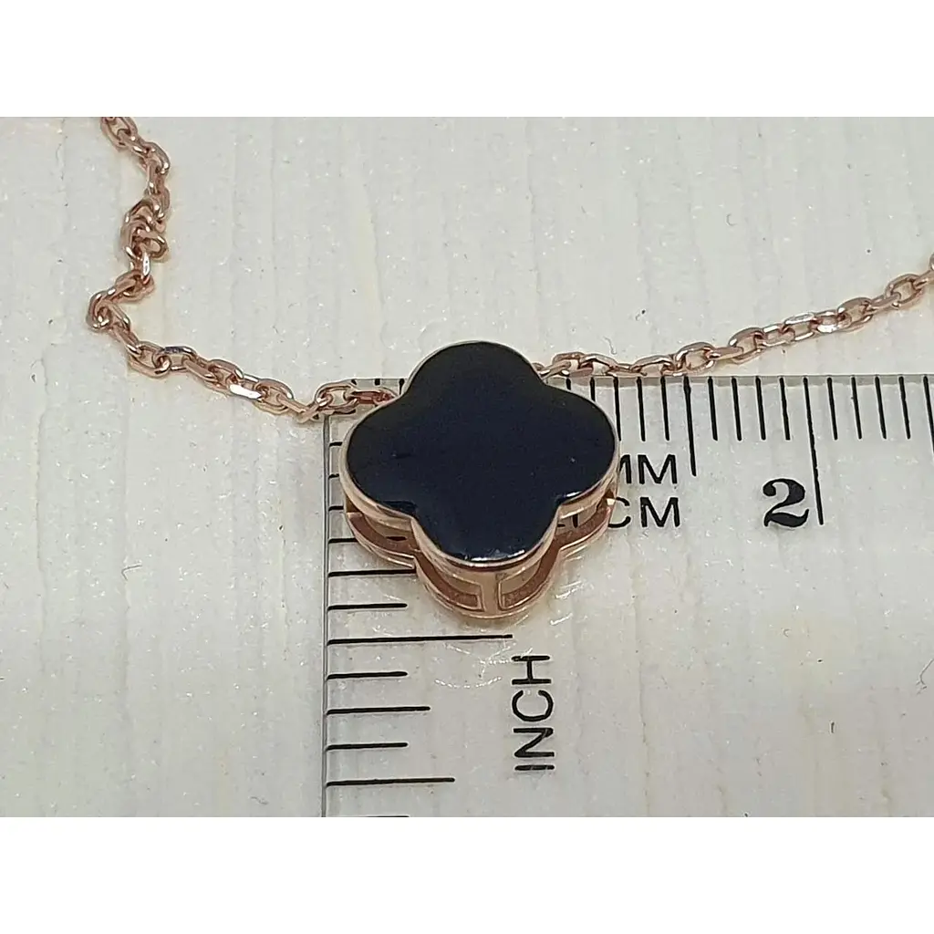 Золоте кольє Родинні коштовності Конюшина з емаллю. 1750556 - фото 3