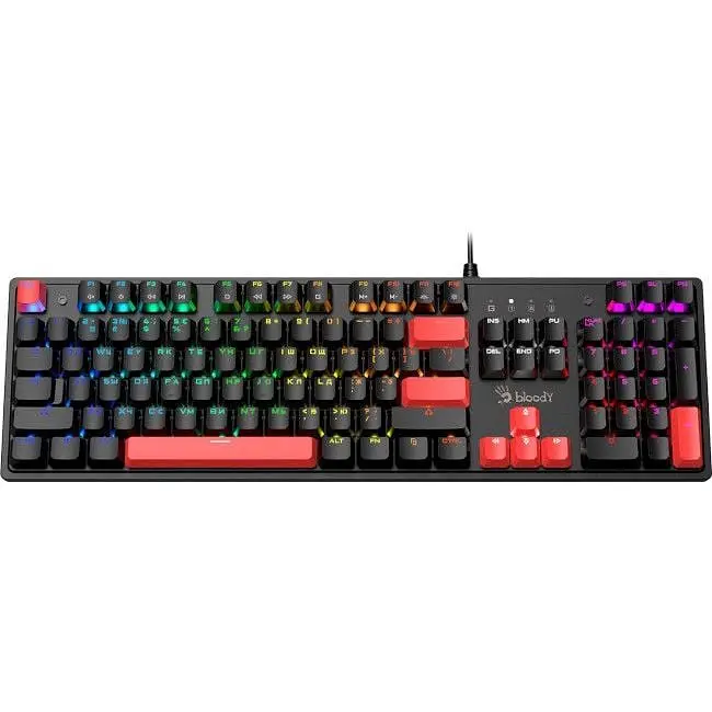 Клавиатура проводная A4Tech Bloody S510R USB Fire Black - фото 2