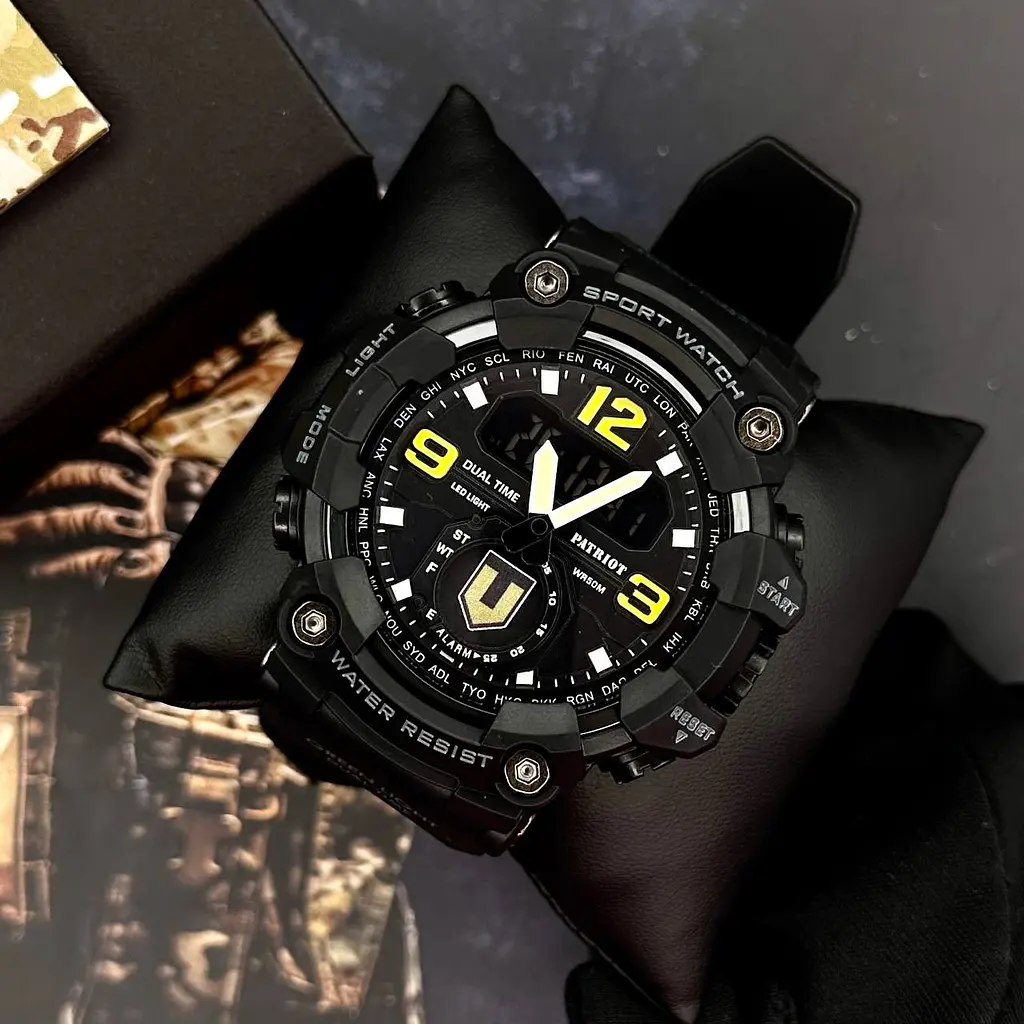 Чоловічий наручний годинник 004BKTRO ТРО Чорні + Коробка Patriot acs0031055 - фото 2
