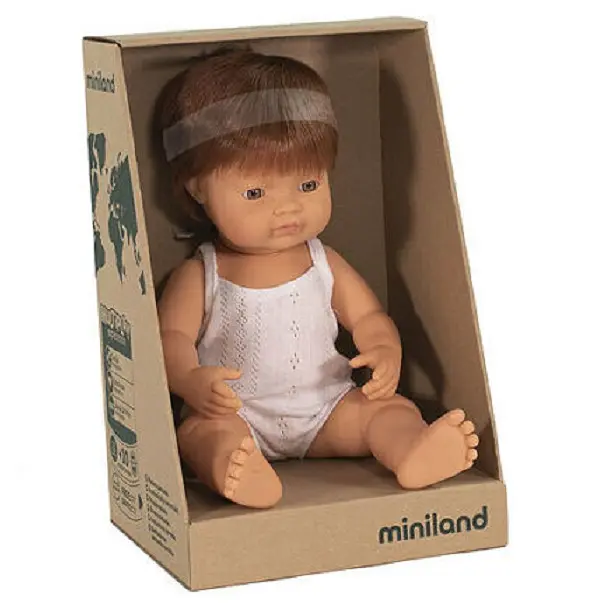 Лялька-пупс анатомічна Miniland, хлопчик-рудий, у білизні, 38 см (31149) - фото 2