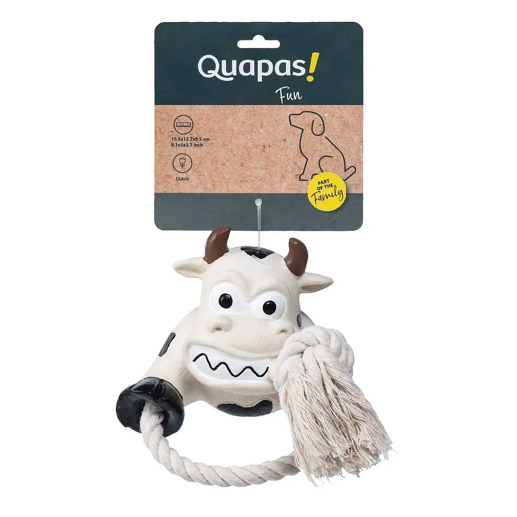 Іграшка для собак Quapas! Dog Toy Fun Cow with rope - фото 2