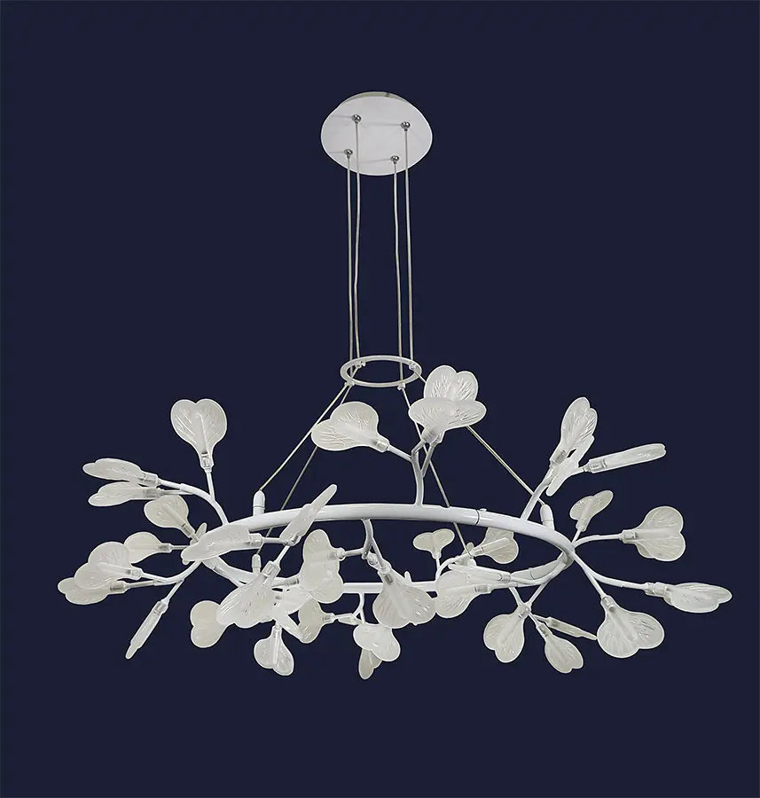 Люстра стельова LED Levistella 918LP271-48 WH+CL, 48 плафонів, G4, білий метал, скло, сучасний стиль - фото 2
