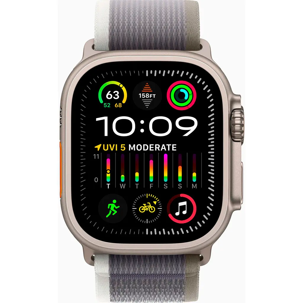 Смарт-годинник Apple Watch Ultra 2 Titanium Case with Green/Gray Trail Loop S/M [MRF33] [92635] - фото 2