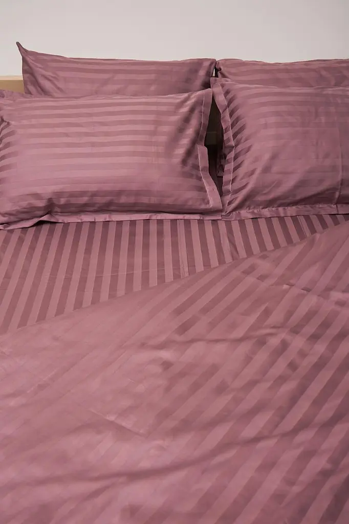 Комплект постельного белья Moon&Star Детский 110x140 см наволочки 2x40x60 см Garnet Satin Stripe - фото 4