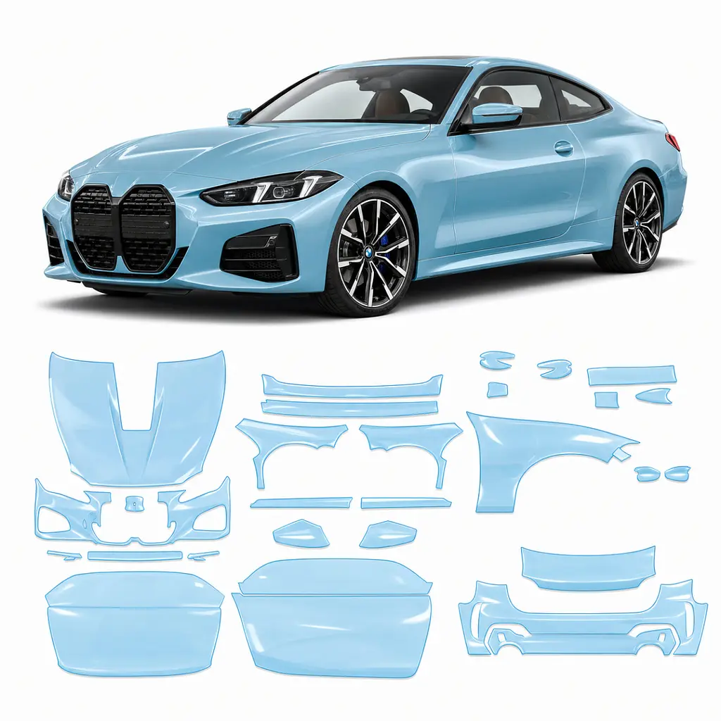 Антигравійна захисна бронеплівка за лекалами для BMW 4 Series G22 facelift 2024- повний кузов