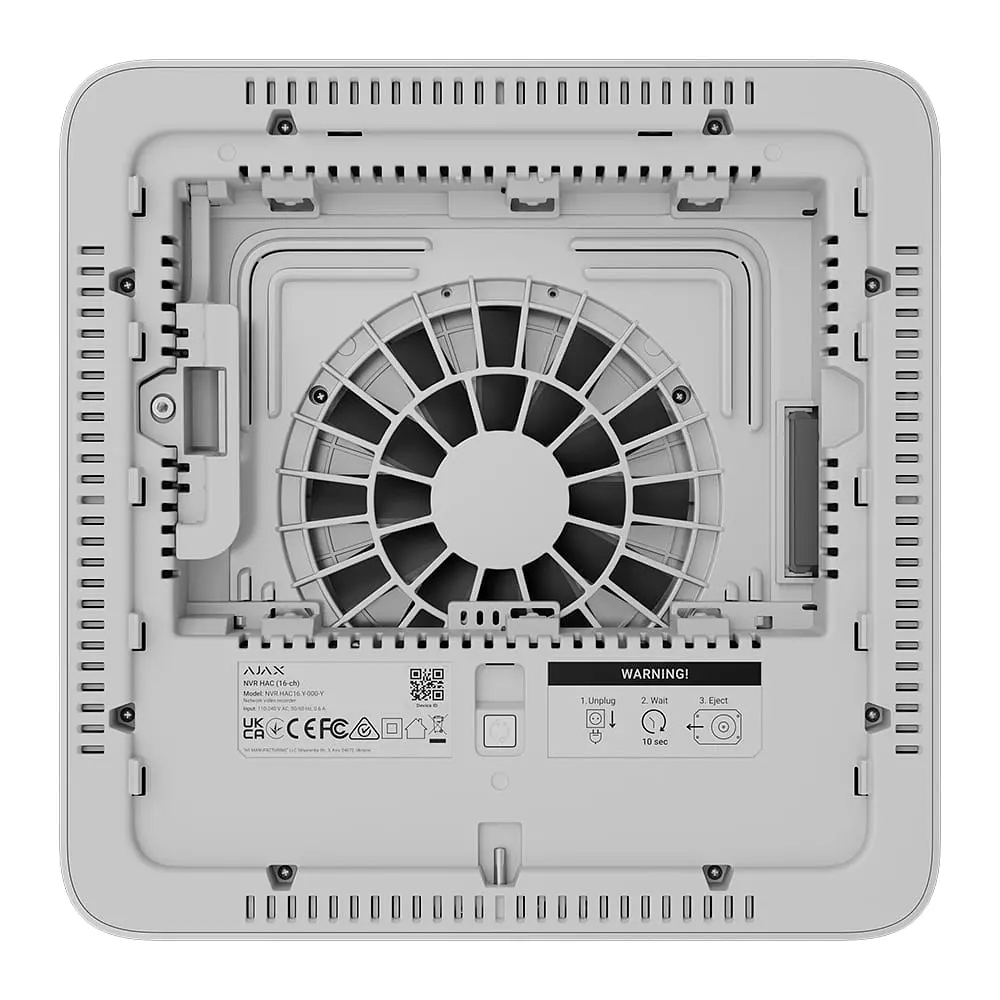 IP-відеореєстратор 8-канальний 12Mp Ajax NVR HAC (8ch) 220V White (26-00690) - фото 9