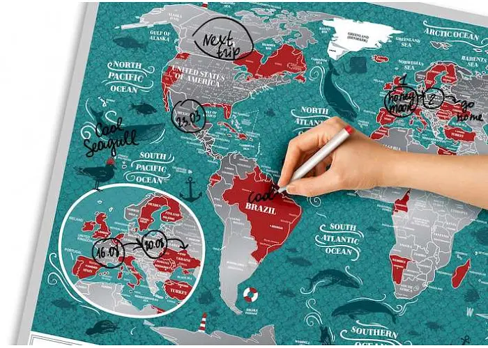 Скретч карта світу 1DEA.me Travel Map Marine World (13020) - фото 4