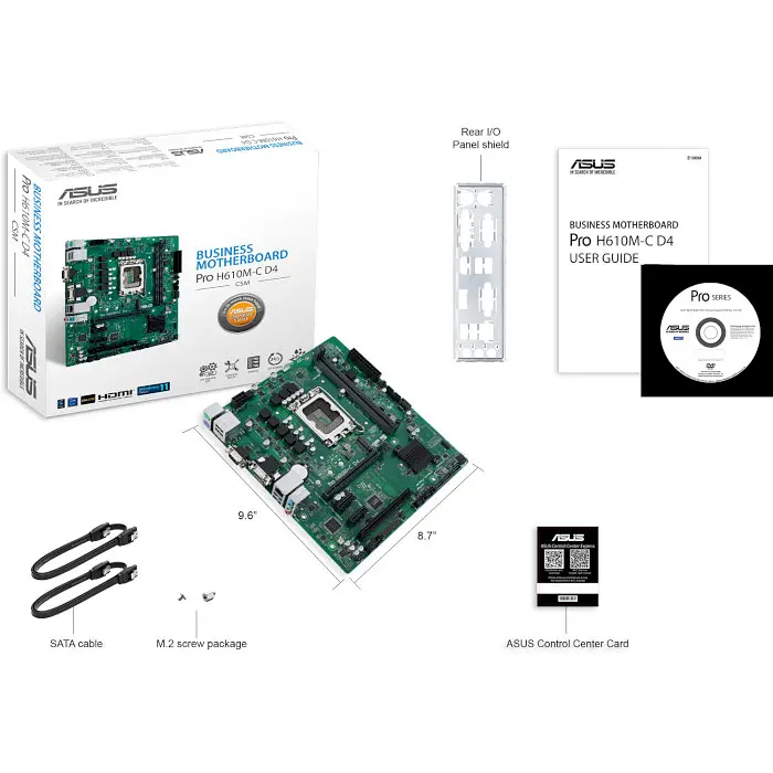 Материнська плата ASUS PRO H610M-C D4-CSM (PRO H610M-C D4-CSM) (Socket 1700, Intel H610, Micro-ATX) - фото 6