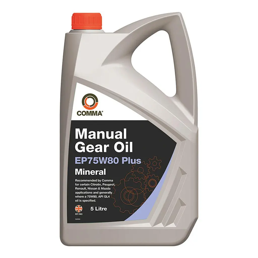 Трансмісійна олія Comma GEAR OIL EP75W-80 PLUS GL3 5 літрів (EP75W80P5L)