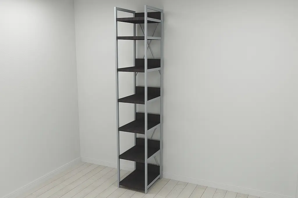 Шафа Гардероб Уні секція 4 серії Конект Ferrum-decor 220x40x50см Сірий метал ДСП Венге Магія 32 мм (FRD-104552) - фото 7
