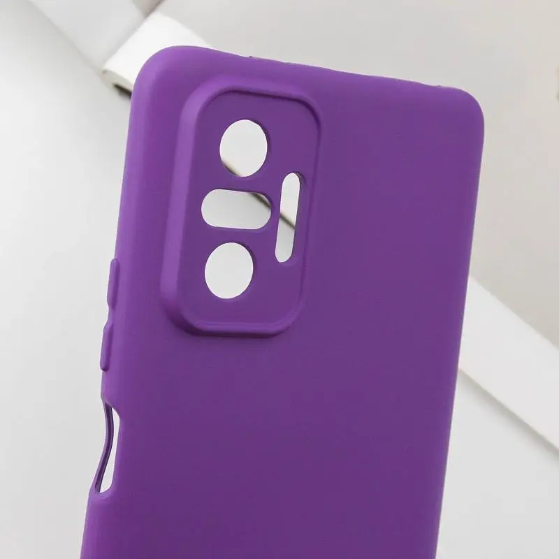 Чохол TPU Getman Liquid Silk Full Camera для Xiaomi Redmi Note 10 Pro / 10 Pro Max Фіолетовий / Purple - фото 3
