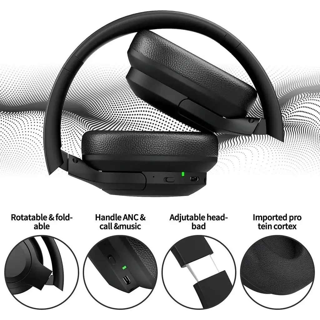Навушники бездротові Venker B18 Bluetooth з шумопоглинанням - фото 3