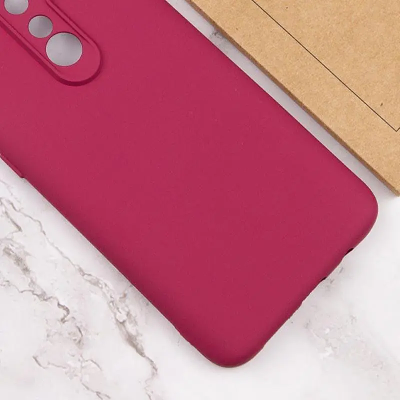 Чохол TPU GETMAN Liquid Silk Full Camera для Xiaomi Redmi 8 Бордовий / Marsala - фото 3