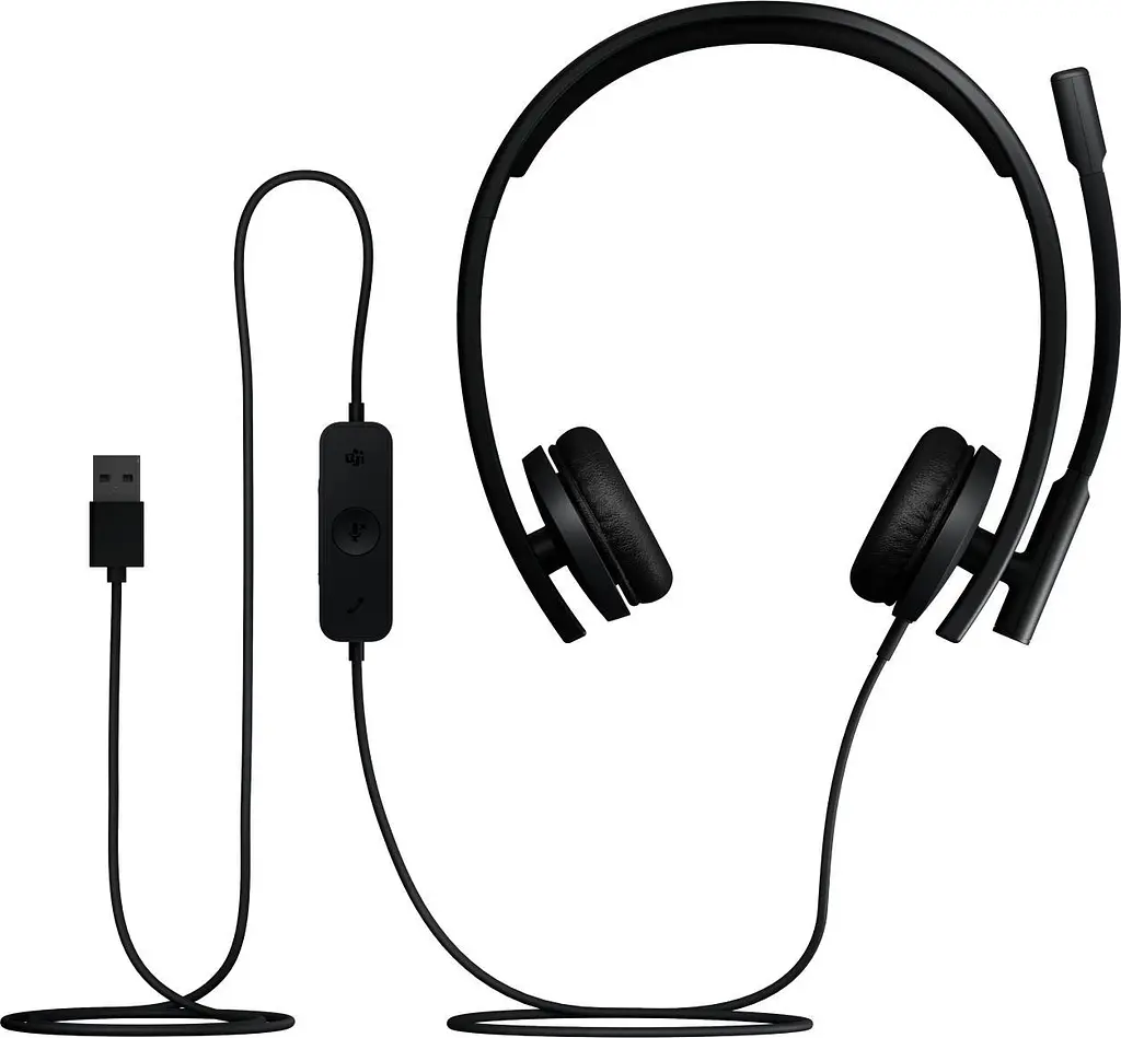 Гарнітура з вбудованим мікрофоном LOGITECH H570e Corded Stereo USB Headset (Teams version) - BLACK - EMEA28-935 - USB-A - фото 5