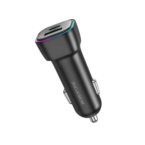 Автомобільне зарядне пристрій BOROFONE BZ28A Trophie PD30W+QC3.0 чорний 6941991110818 - фото 4