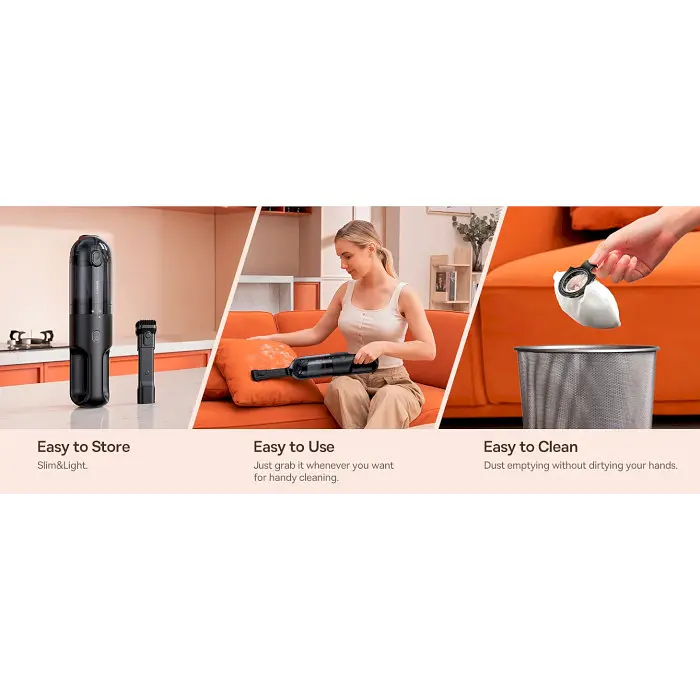Автомобильный пылесос Baseus AP01 Handy Vacuum Cleaner (5000pa) Black (C30450100111-00) - фото 13