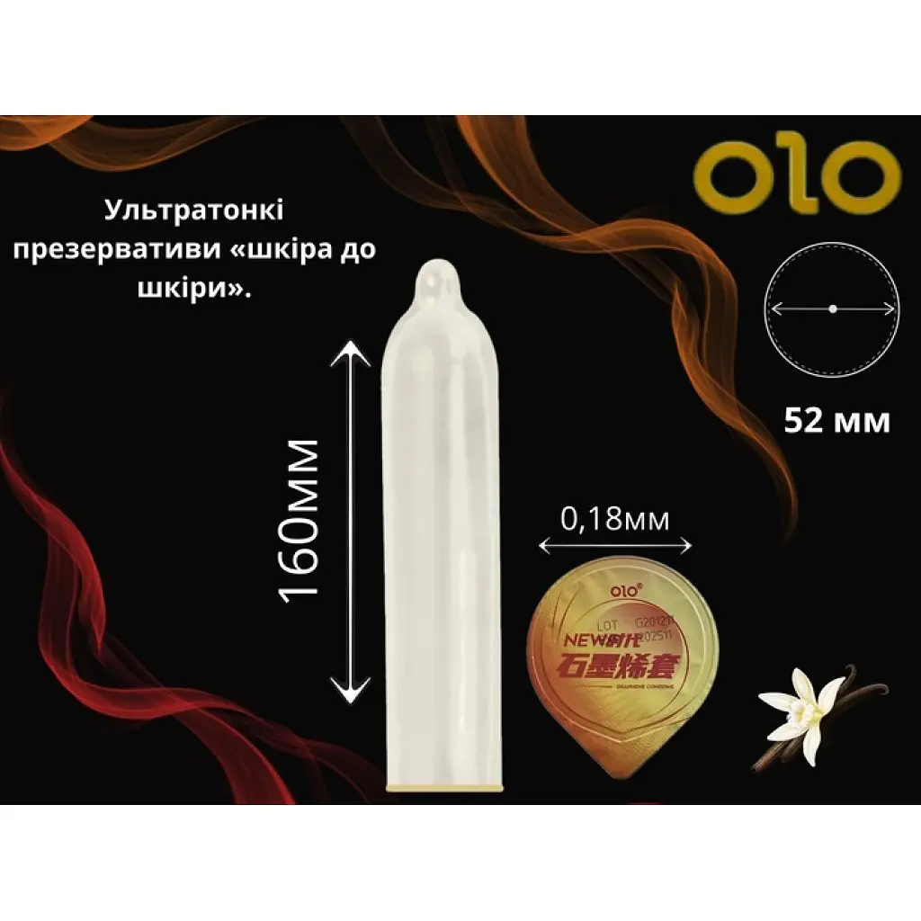 Ультратонкі презервативи з ефектом тепла Olo Hot Feel, 1 шт у баночці Olo Olo ультратонкі Hot Feel 101836 - фото 3