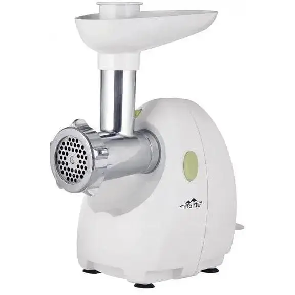 Електрична м'ясорубка  Monte МТ-3111 з насадкою подрібнювачем 1900 Вт Біла - фото 2