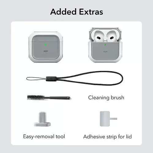 Чохол ESR Orbit Hybrid Case HaloLock для AirPods 4 2024 White (1C0110202) - фото 9