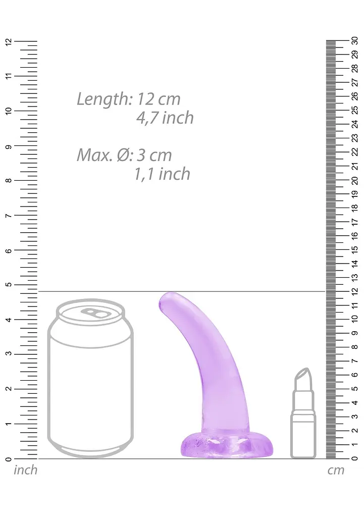 Фалоімітатор - Realrock Dildo 4,5" Purple - фото 5