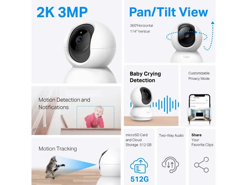 IP-камера відеоспостереження TP-LINK Tapo C210P2 - фото 3
