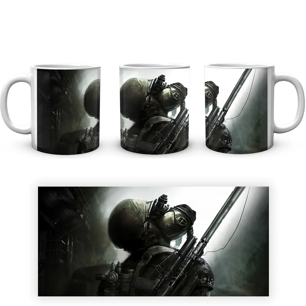 Кухоль GeekLand Metro 2033 Метро 2033 weapon MT 02.09 330 мл білий - фото 2