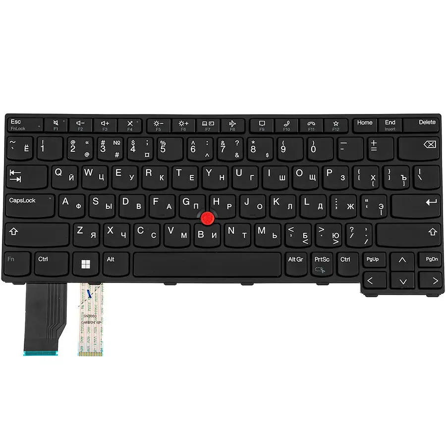 Клавіатура для ноутбука LENOVO (ThinkPad: X13 Gen 2) rus, black, з джойстиком - фото 2