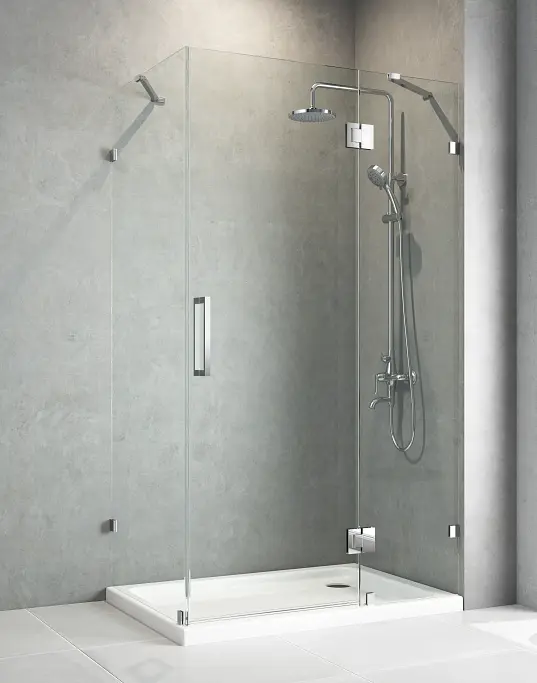 Бічна стінка для кабіни Koer SR SW04-90x200-TR-01 прозоре скло Easy Clean 10 мм, хром KR5390, прозоре, хром - фото 7