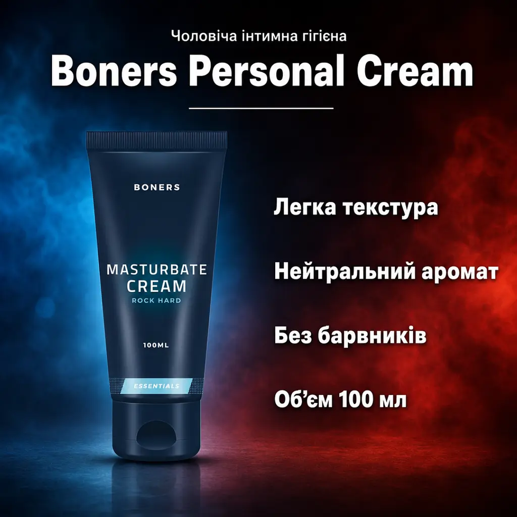 Крем для інтимного догляду зволожувальний Boners Personal Cream — легка текстура, без барвників, 100 мл