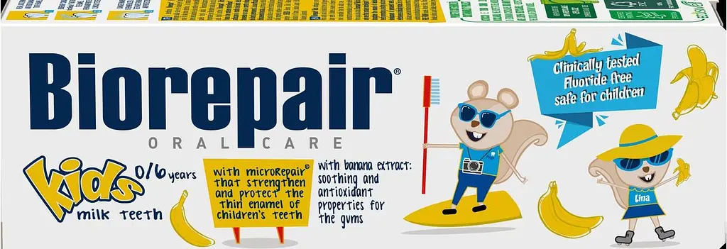 Дитяча зубна паста Biorepair Веселе мишеня Банан 50 мл - фото 3
