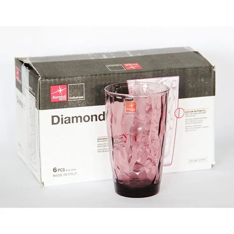 Набір склянок Bormioli Rocco Diamond cooler Rock purple 470 мл 6 шт. (350270M0) - фото 2