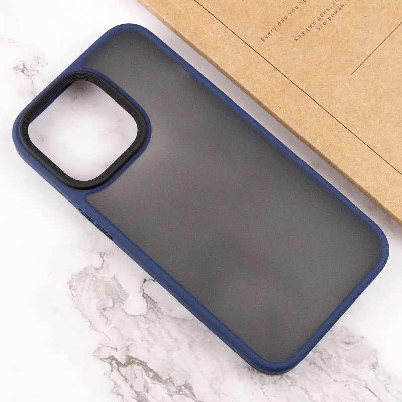 TPU+PC чохол Metal Buttons для Apple iPhone 12 Pro Max 6.7" Синій, TPU+PC - фото 5