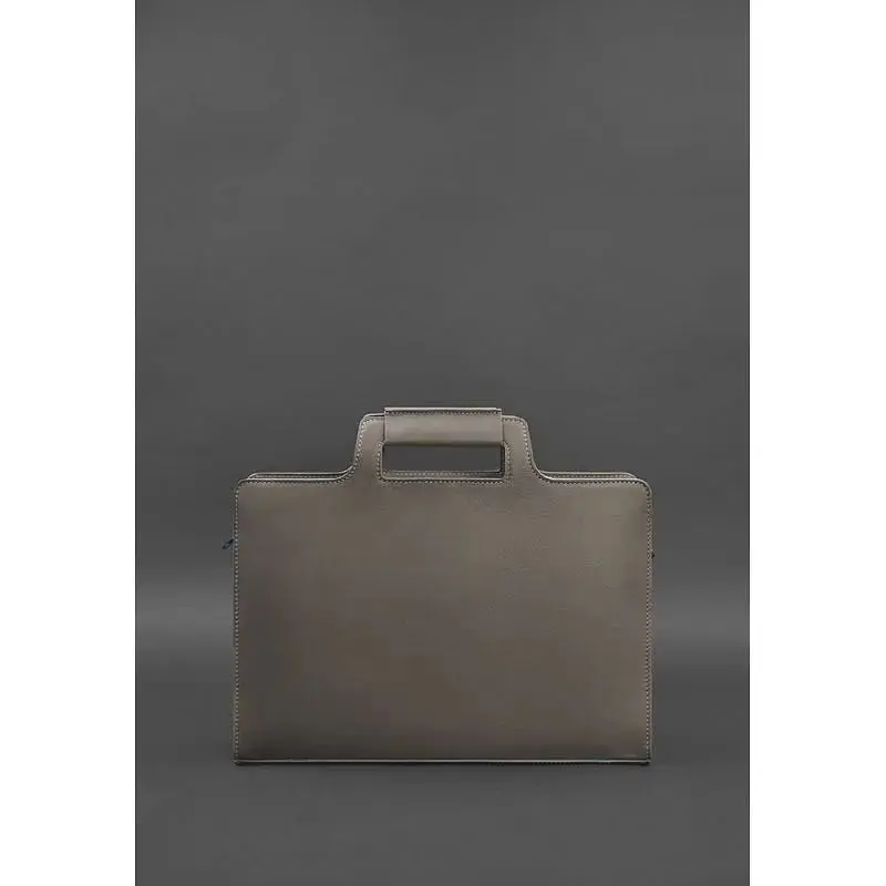Сумка для ноутбука та документів BlankNote Жіноча шкіряна 15 Brown-Beige (BN-BAG-36-beige) - фото 4